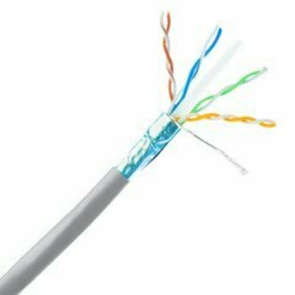 Swe-Tech 3C Bulk Shielded Cat6 Gray Ethernet Cable, 24 AWG Stranded copper, POE Compliant, Pullbox, 1000 foot FWT10X8-521SH